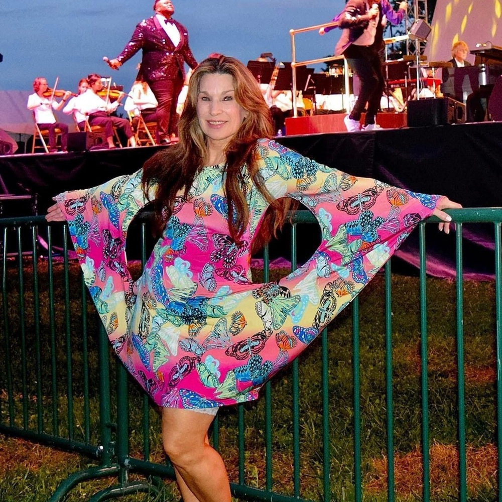 Colorful Butterfly Print Dress